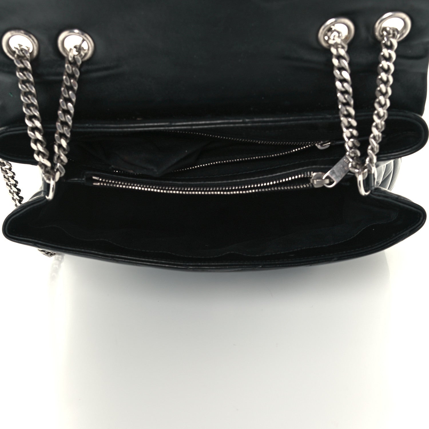 Saint Laurent Calfskin Y Quilted Monogram Medium Loulou Chain Satchel Black 4 of 10