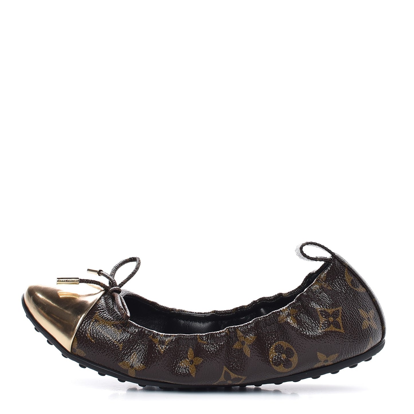 Monogram Flirty Ballet Flats 38.5 Gold