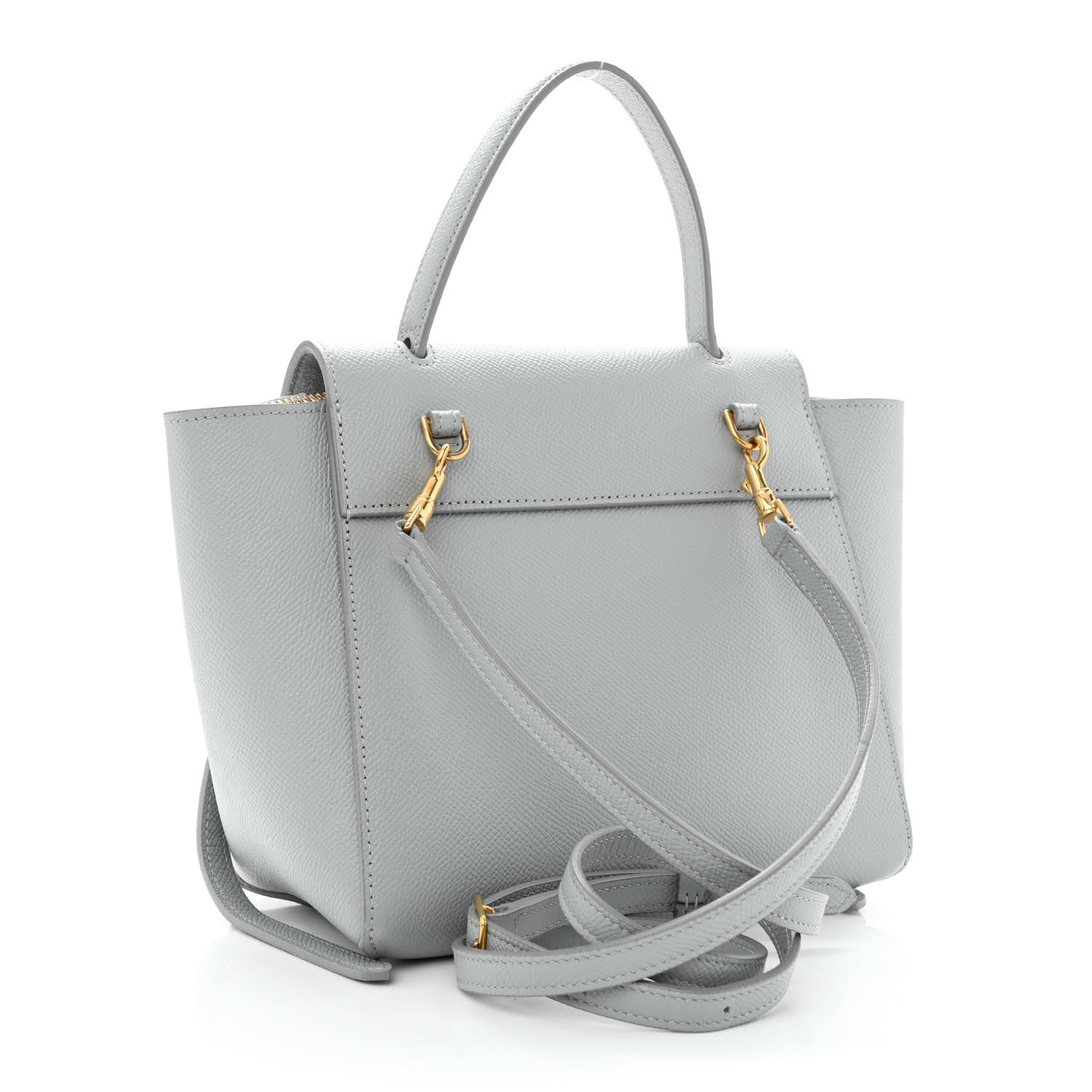 Celine Grained Calfskin Nano Belt Bag Mineral 3 of 10