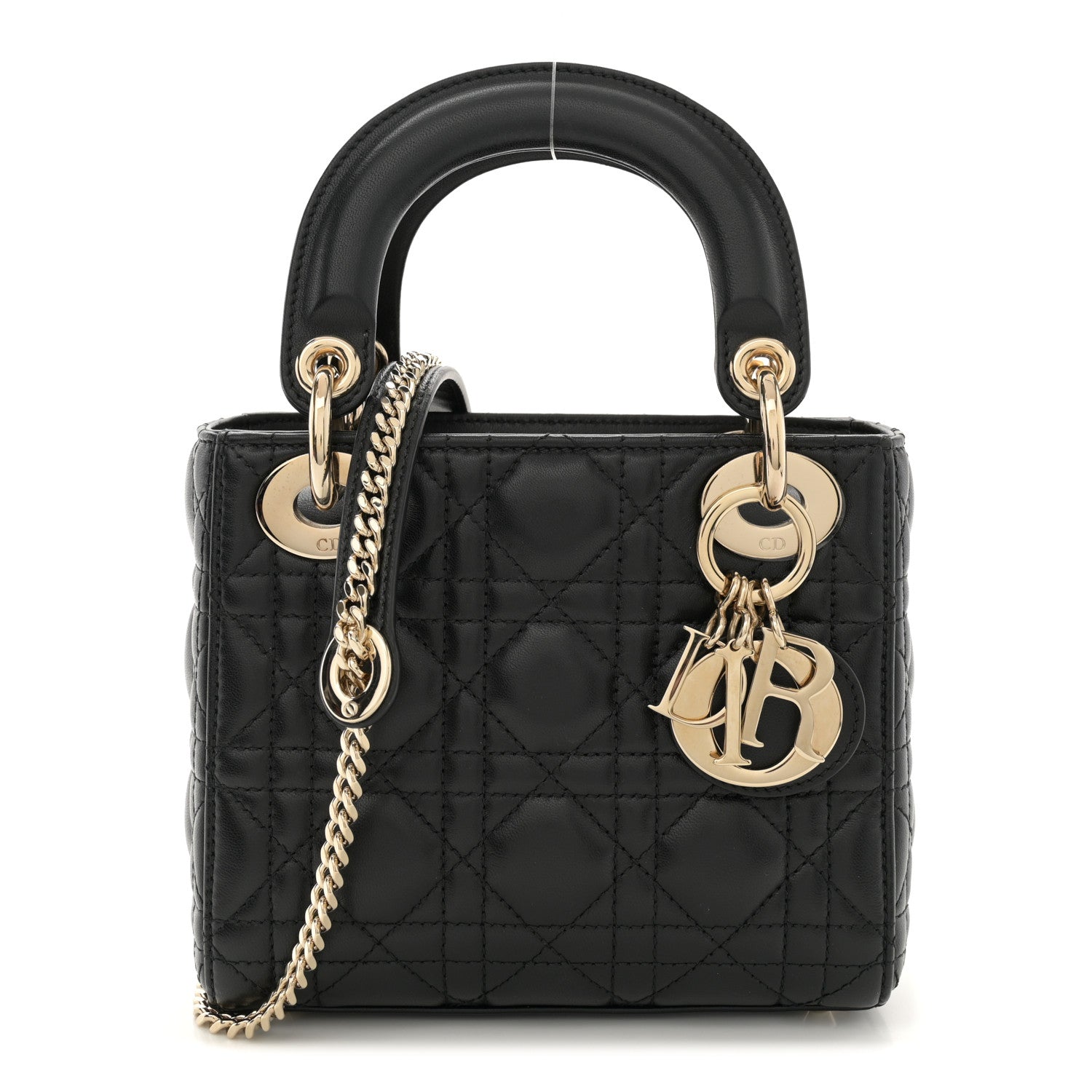 Christian Dior Lambskin Cannage Mini Lady Dior Black 1 of 10