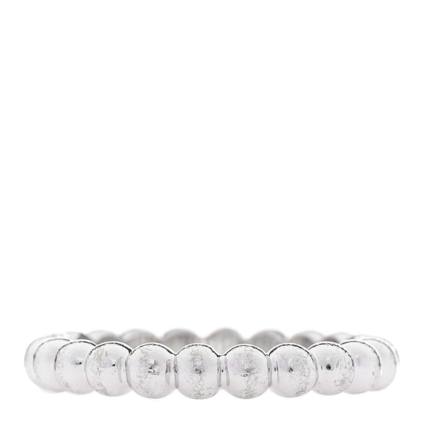 18K White Gold Medium Perlee Ring 49 4.75