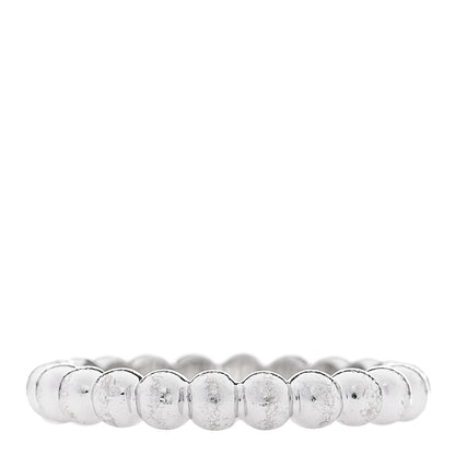 Van Cleef & Arpels 18K White Gold Medium Perlee Ring 49 4.75 3 of 5