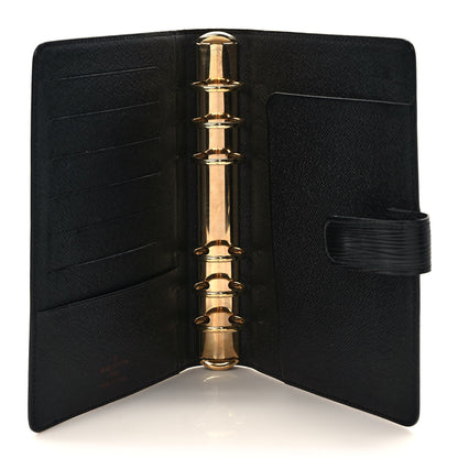 Louis Vuitton Epi Medium Ring Agenda Cover Black 5 of 6