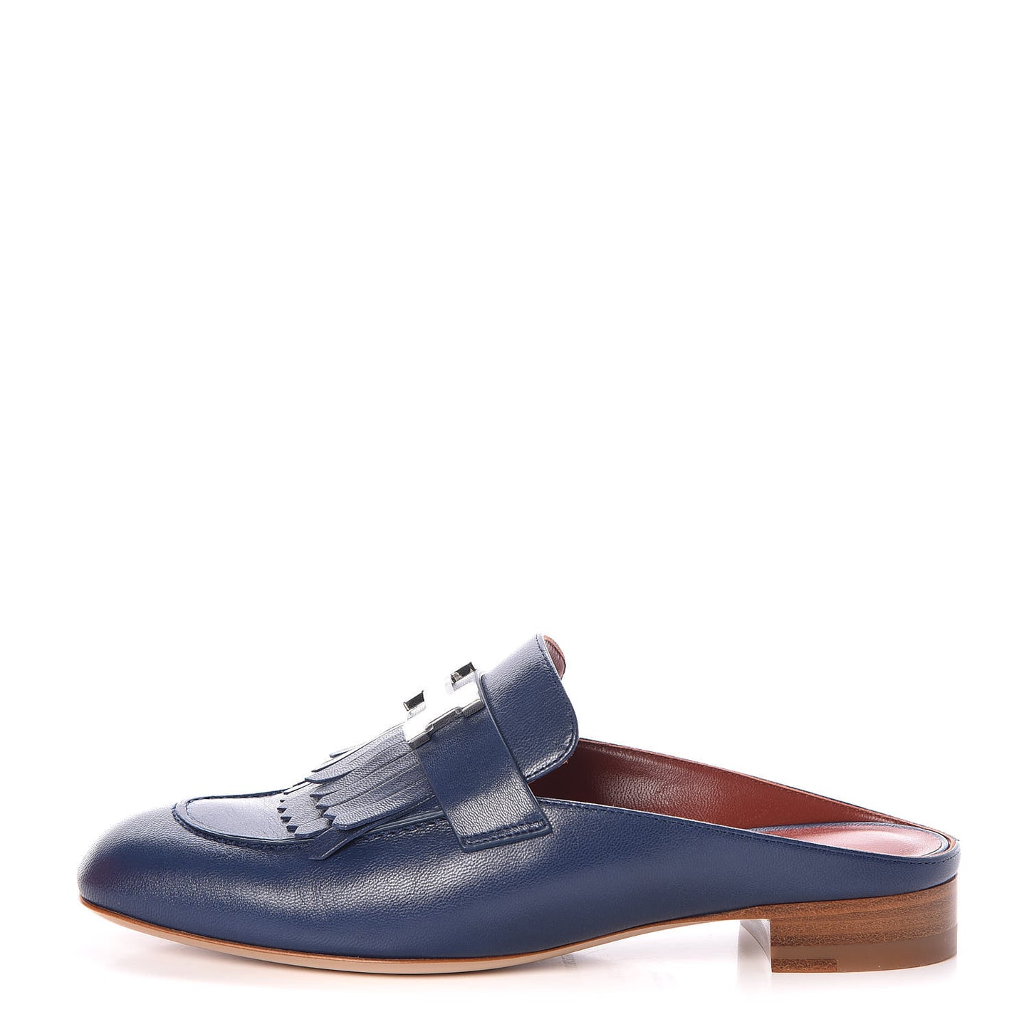 Goatskin Rivoli Mules 36.5 Bleu Maritime