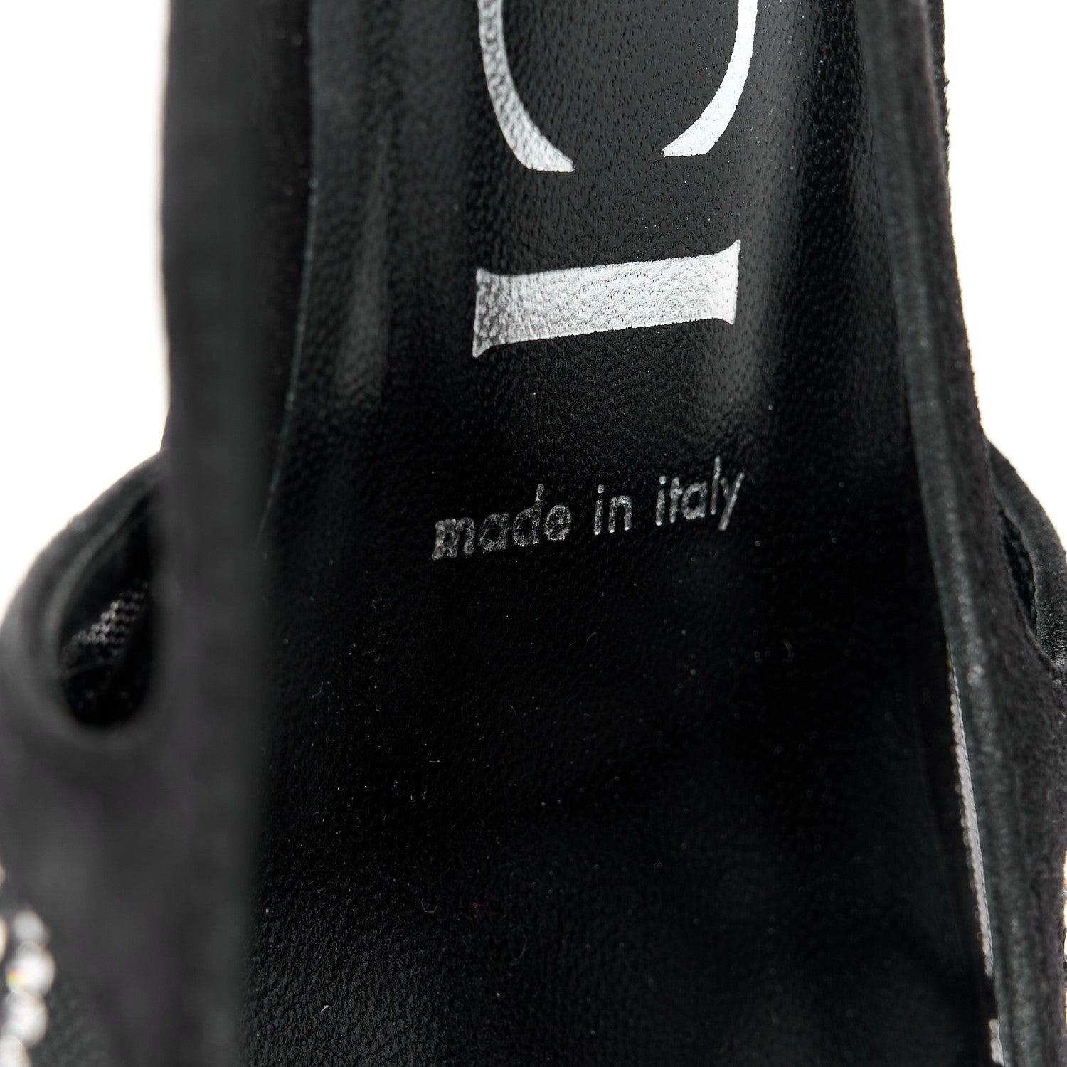 Gucci Tela Retino Kid Scamosciato Crystal GG Monogram Square G 35mm Slingback Pumps 38.5 Black 9 of 10