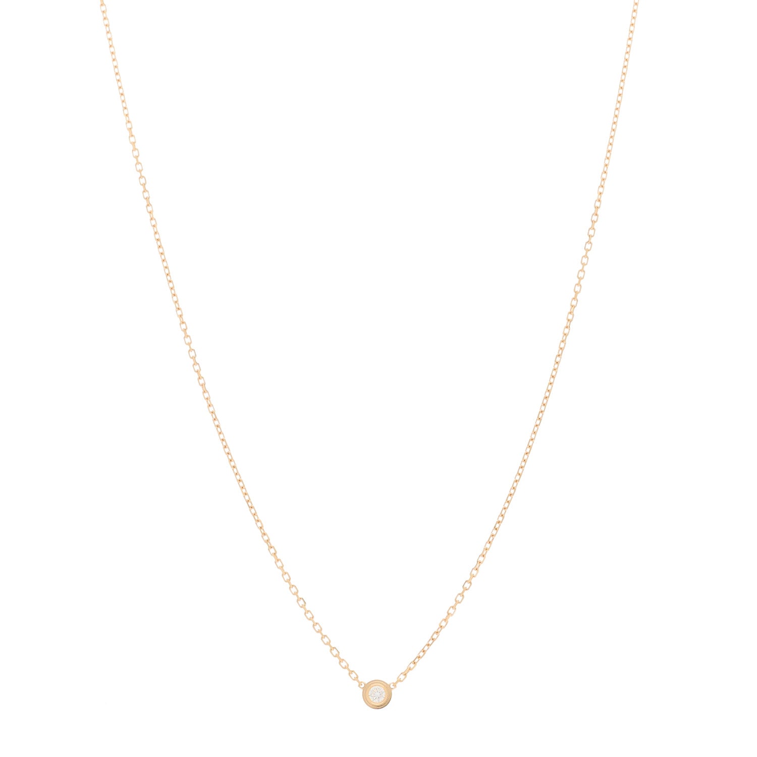 Cartier 18K Pink Gold Diamond XS D'Amour Pendant Necklace 1 of 4