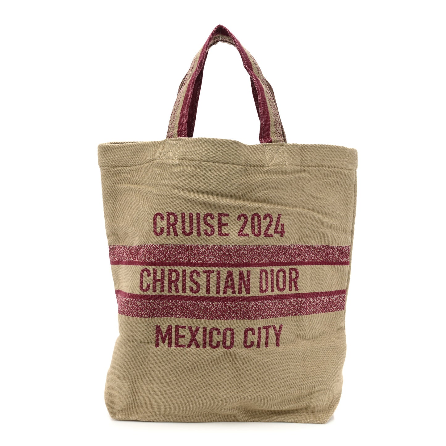 Canvas Print Cruise 2024 Mexico City Tote Ivory Burgundy