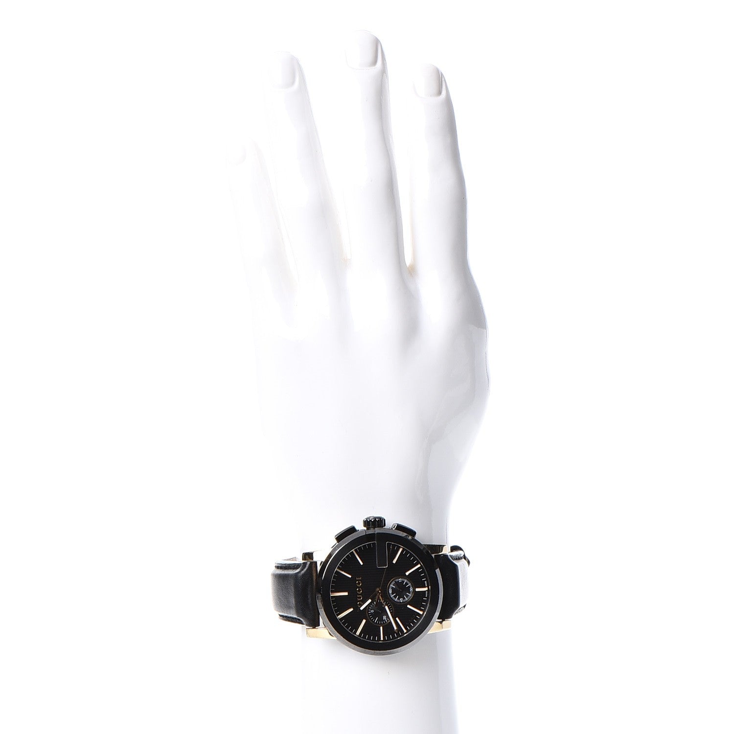 Gucci PVD Stainless Steel Calfskin 44mm G-Chrono Quartz Watch Black 2 of 12