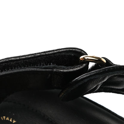 Chanel Grained Calfskin Velcro Dad Sandals 40.5 Black 9 of 12
