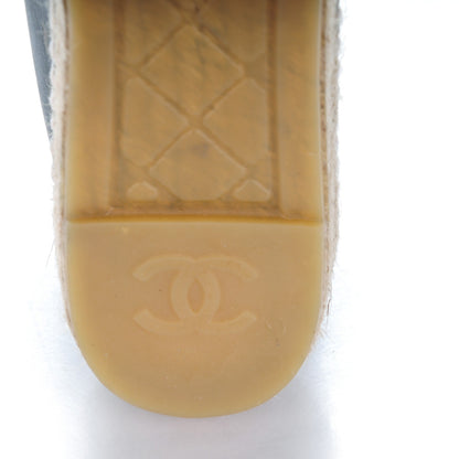 Chanel Lambskin CC Espadrilles 41 Black 6 of 10