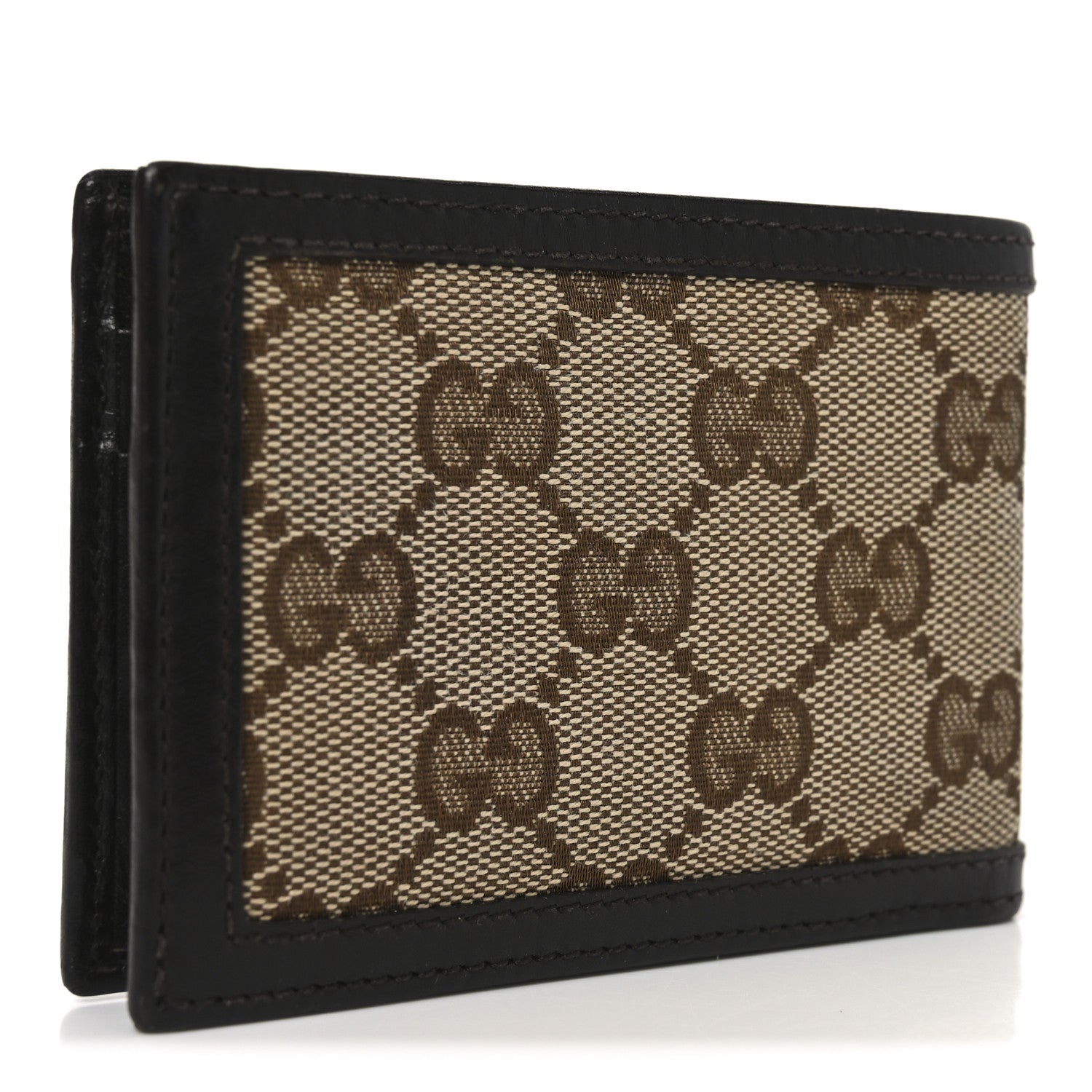 Gucci Monogram Mini Bi-Fold Wallet Brown Dark Brown 1861717