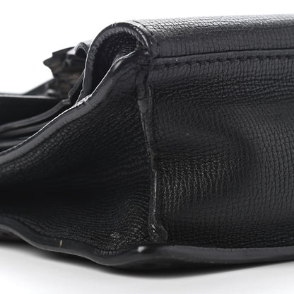Burberry Grainy Calfskin Broguing Tassel Macken Crossbody Bag Black 10 of 18