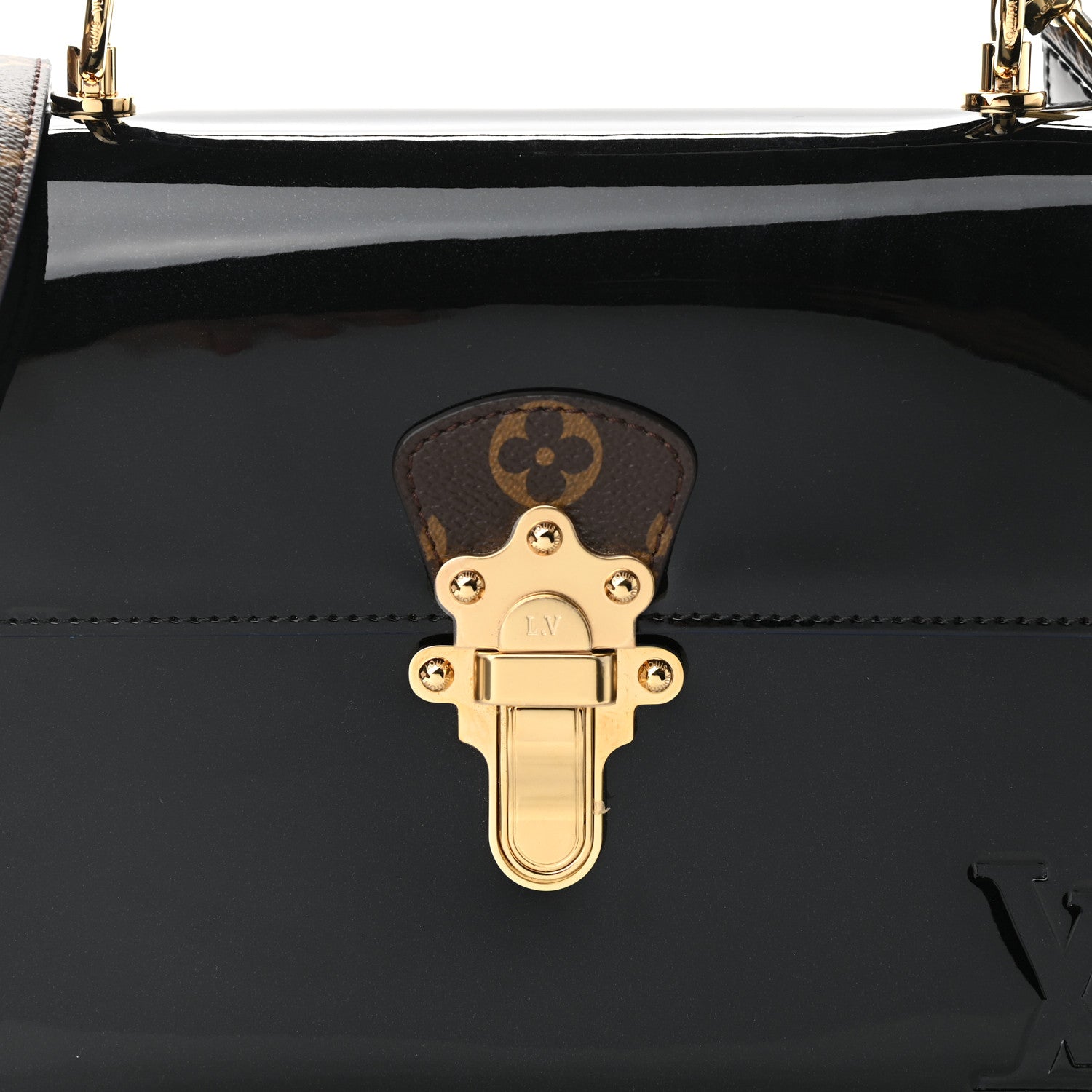 Louis Vuitton Patent Calfskin Monogram Cherrywood PM Black 7 of 10