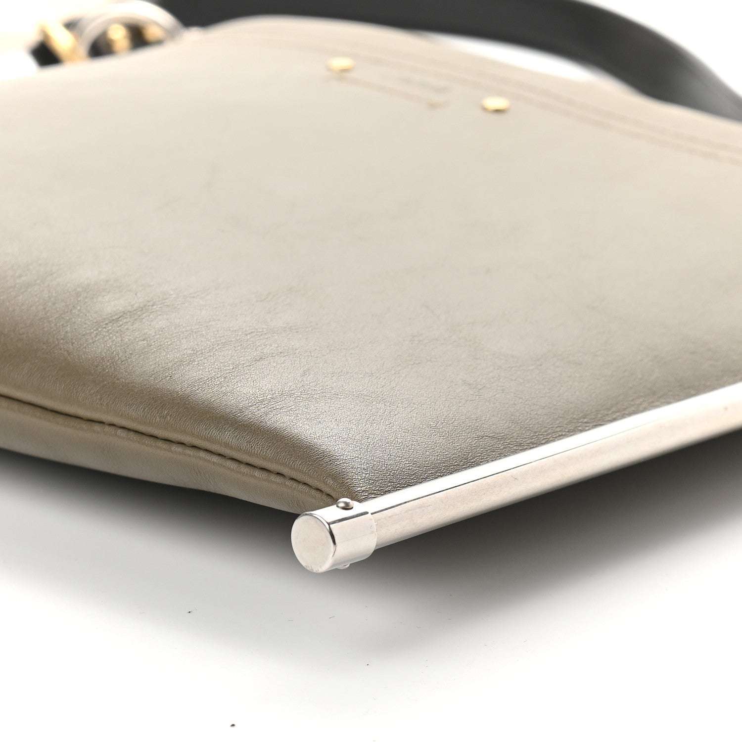 Chloe Smooth Calfskin Medium Roy Clutch Merino Grey 10 of 10