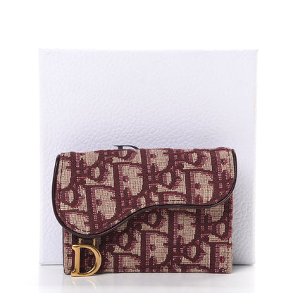Christian Dior Oblique Saddle Card Holder Bordeaux 7 of 7