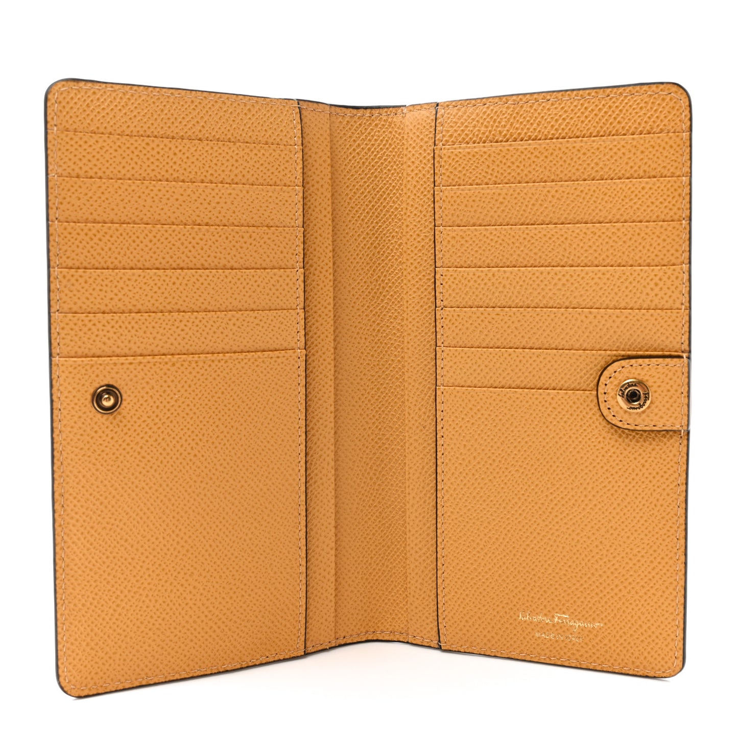 Grained Calfskin Gancini Continental Wallet Langur