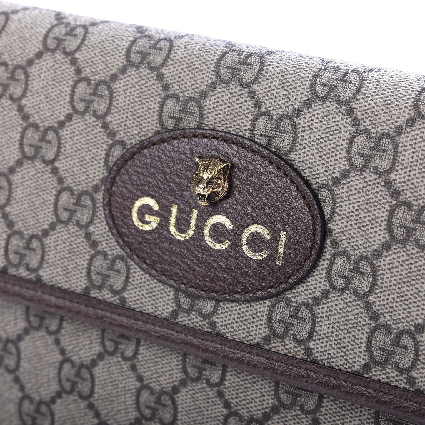 GG Supreme Monogram Neo Vintage Web Belt Bag Brown