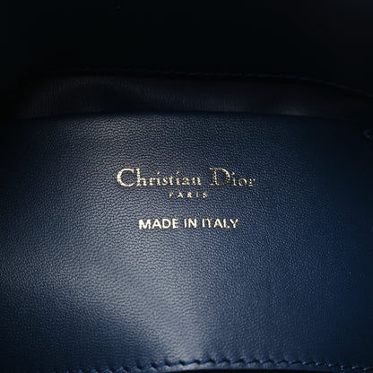 Christian Dior Calfskin Macrocannage Small Toujours Vertical Tote Ocean Blue 6 of 10