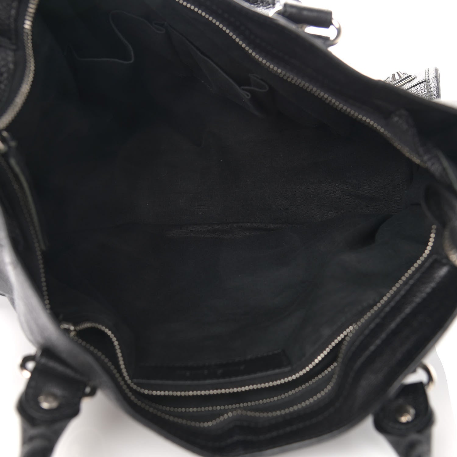 Balenciaga Chevre Silver Metallic Edge Hardware City Black 5 of 10