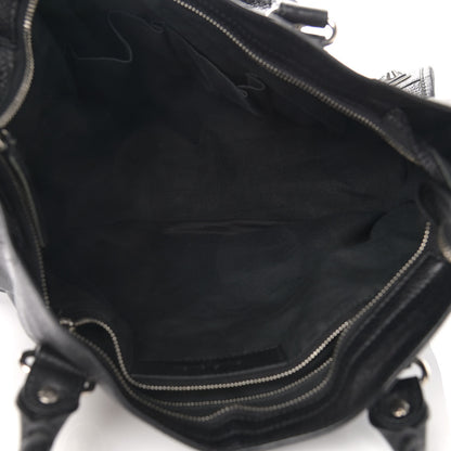 Balenciaga Chevre Silver Metallic Edge Hardware City Black 5 of 10