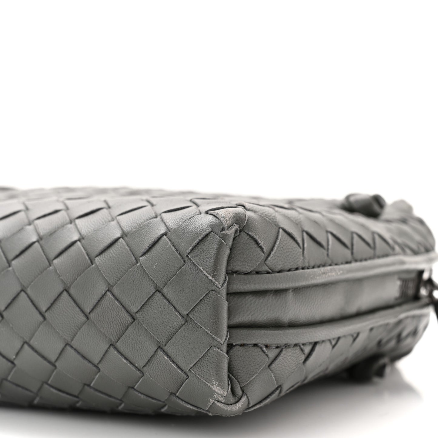 Nappa Intrecciato Nodini Crossbody Messenger New Light Grey