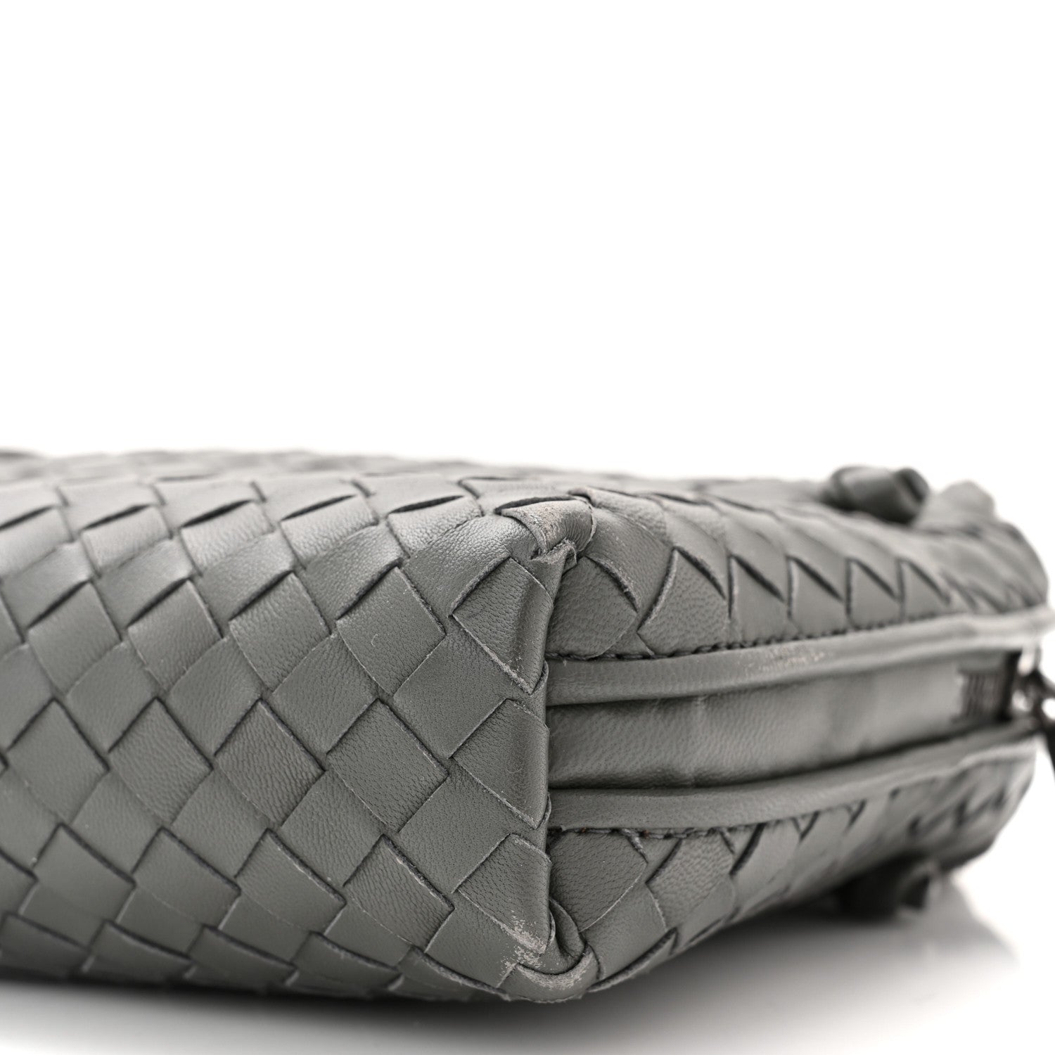 Bottega Veneta Nappa Intrecciato Nodini Crossbody Messenger New Light Grey 11 of 11