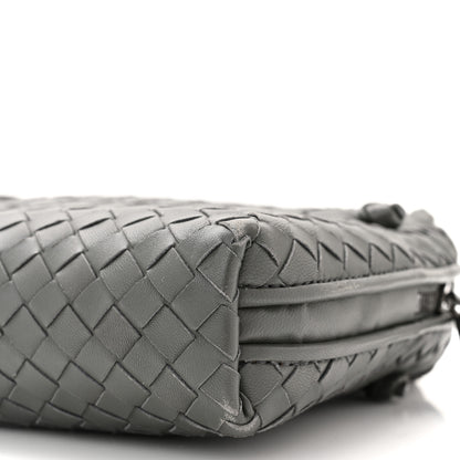 Bottega Veneta Nappa Intrecciato Nodini Crossbody Messenger New Light Grey 11 of 11