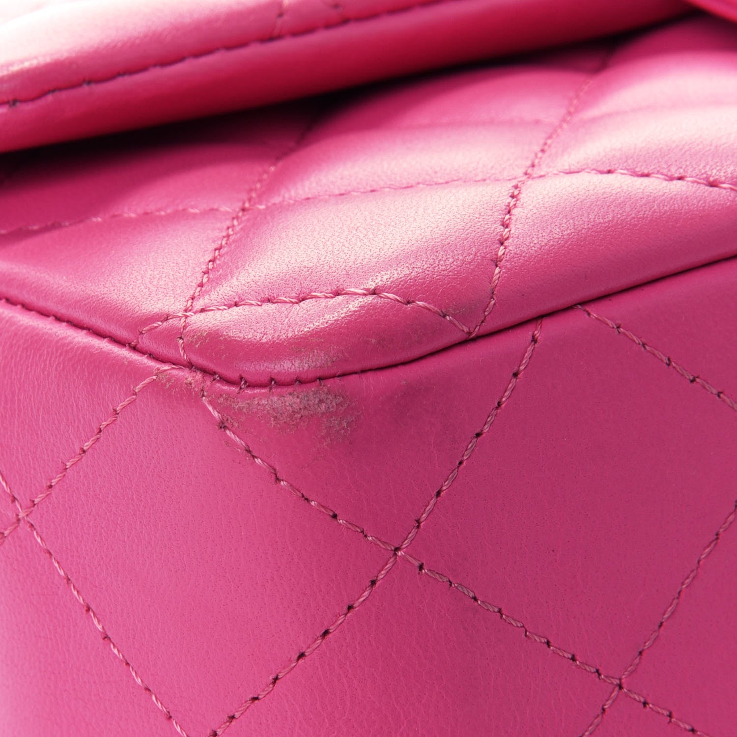 Chanel Lambskin Quilted Mini Rectangular Flap Pink 6 of 6