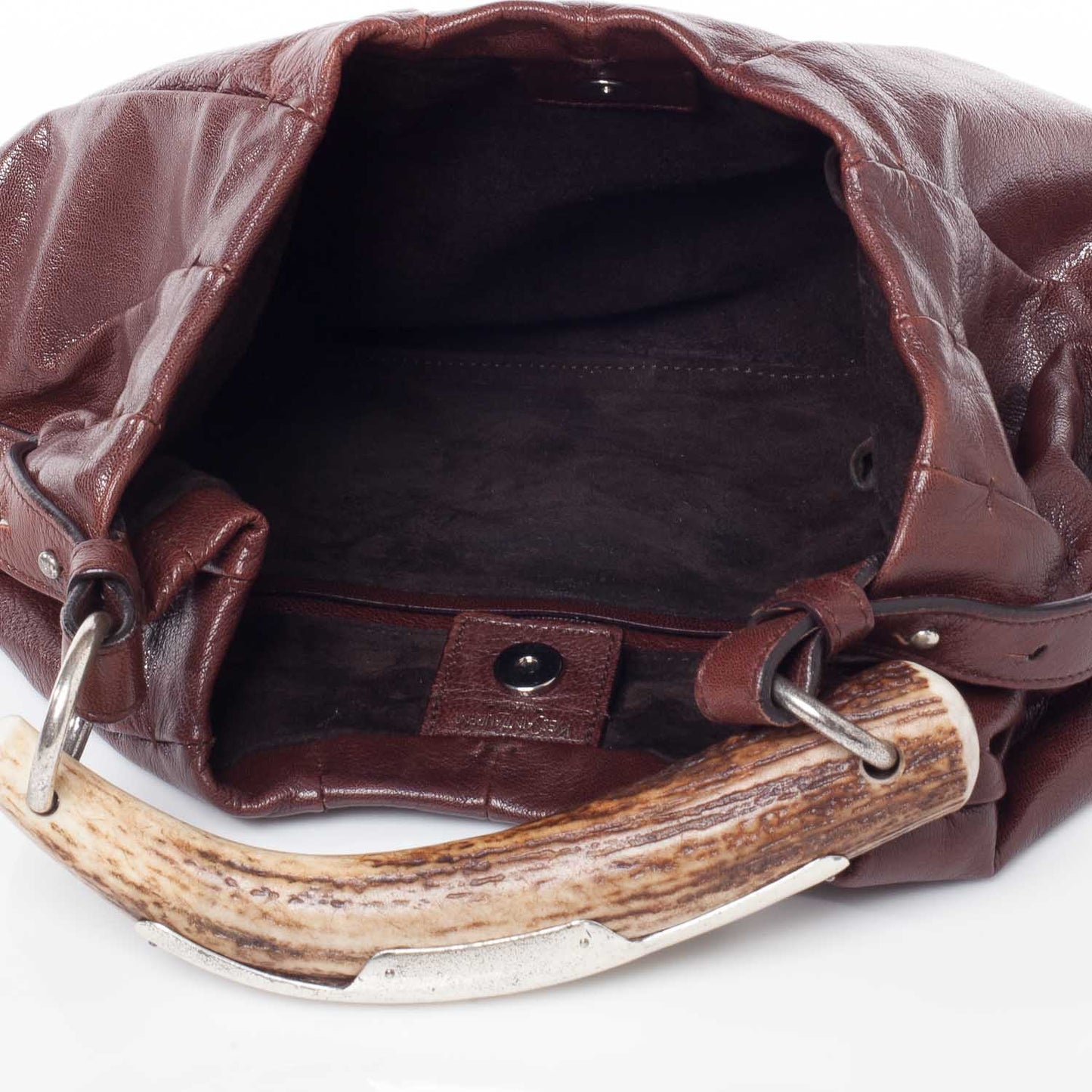 Leather Mombasa Horn Bag Brown