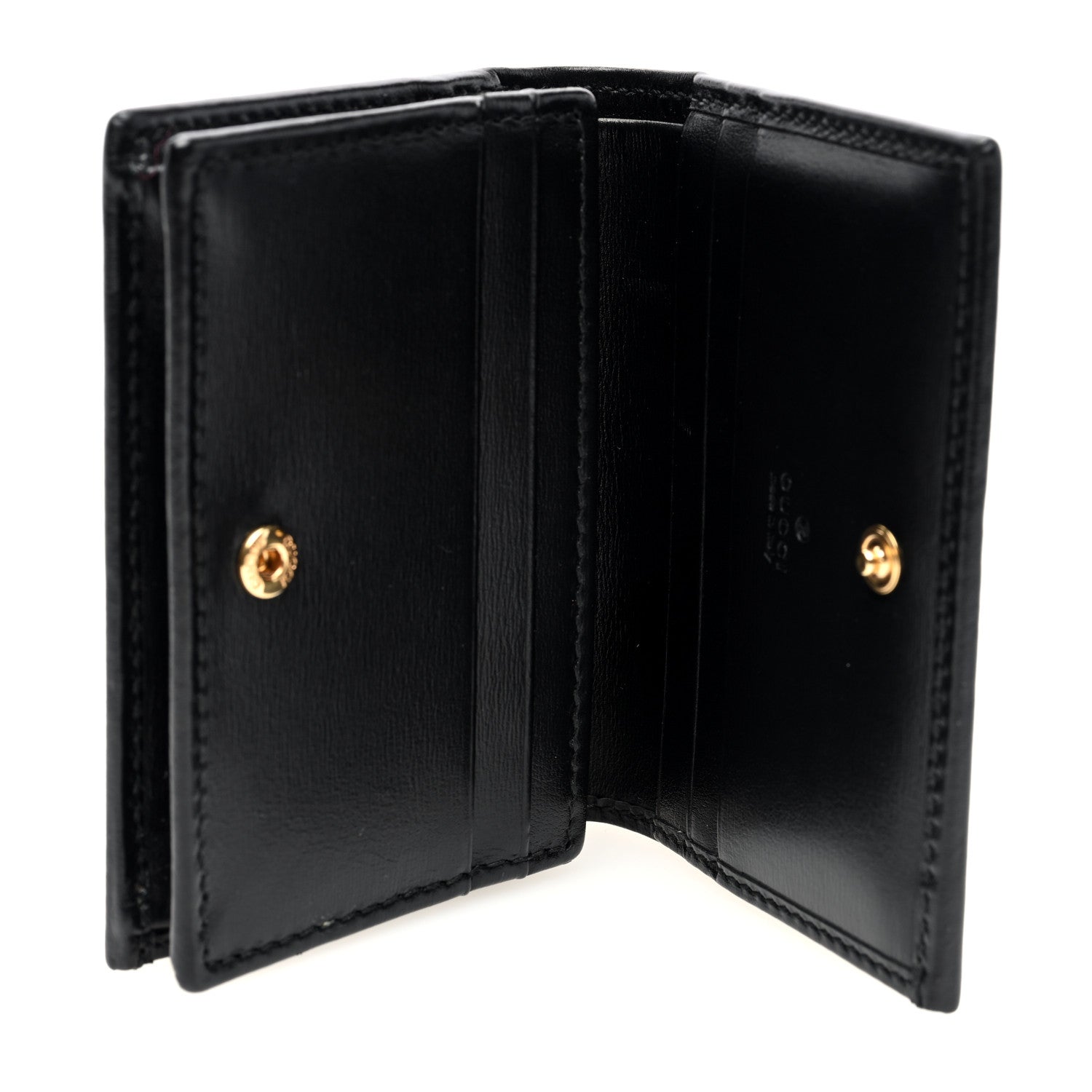 Gucci Boarded Plutone Calfskin Horsebit 1955 Card Case Wallet Black 5 of 6