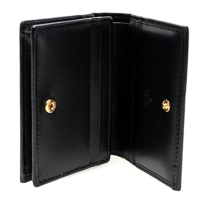 Gucci Boarded Plutone Calfskin Horsebit 1955 Card Case Wallet Black 5 of 6