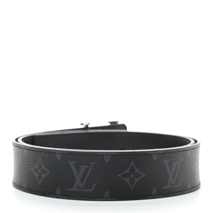Louis Vuitton Monogram Eclipse Taigarama 40mm LV Initiales Reversible Belt 95 38 Black 2 of 5