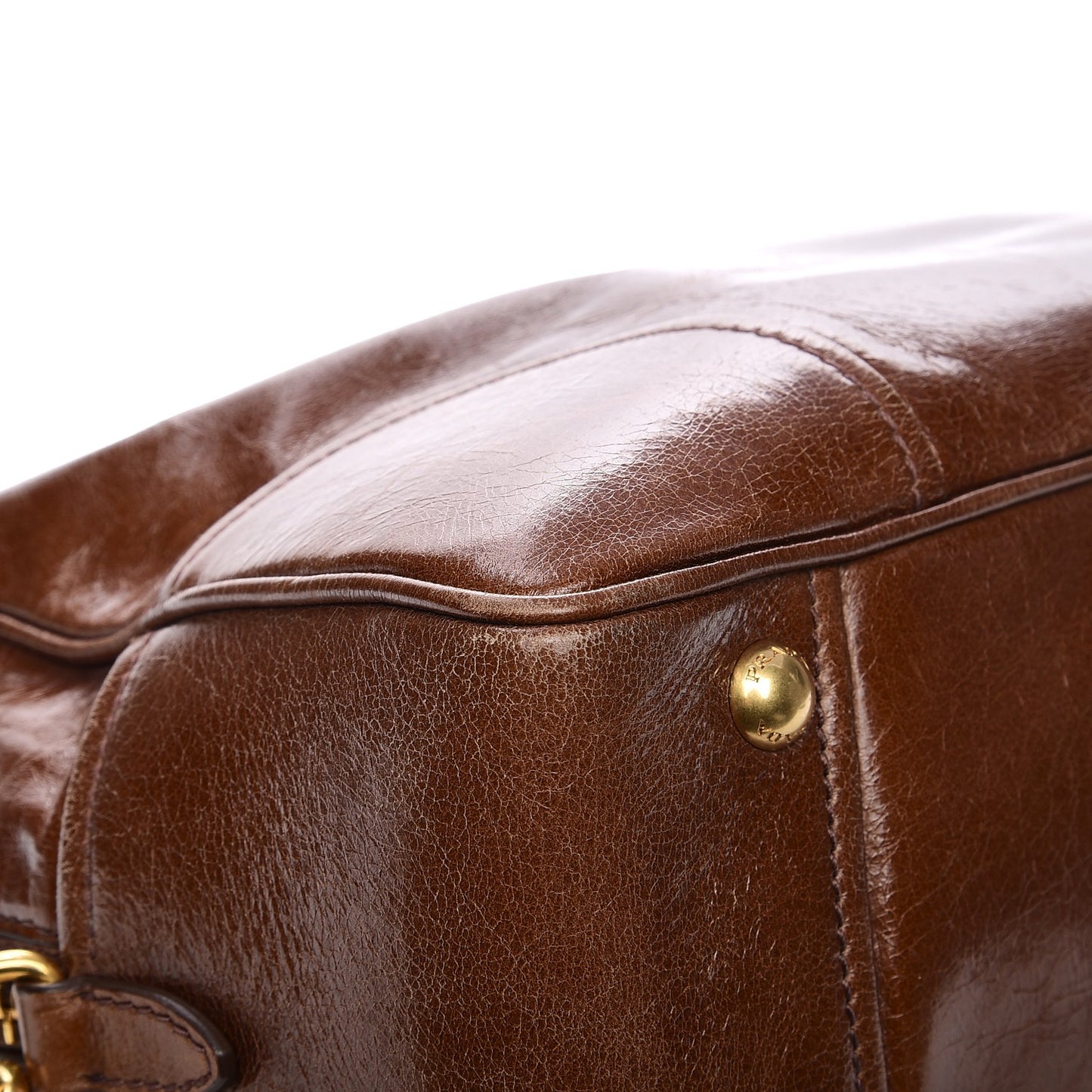 Vitello Shine Boston Bag Palissandro