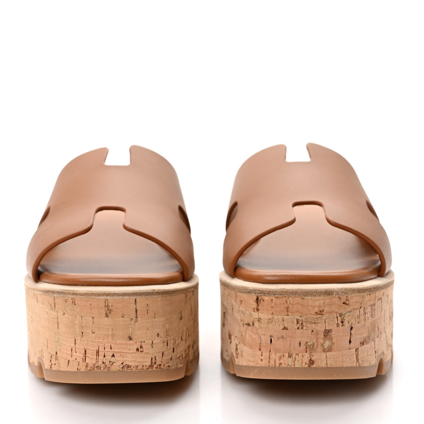 Calfskin Cork Eze 30 Sandals 36 Marron Glaise