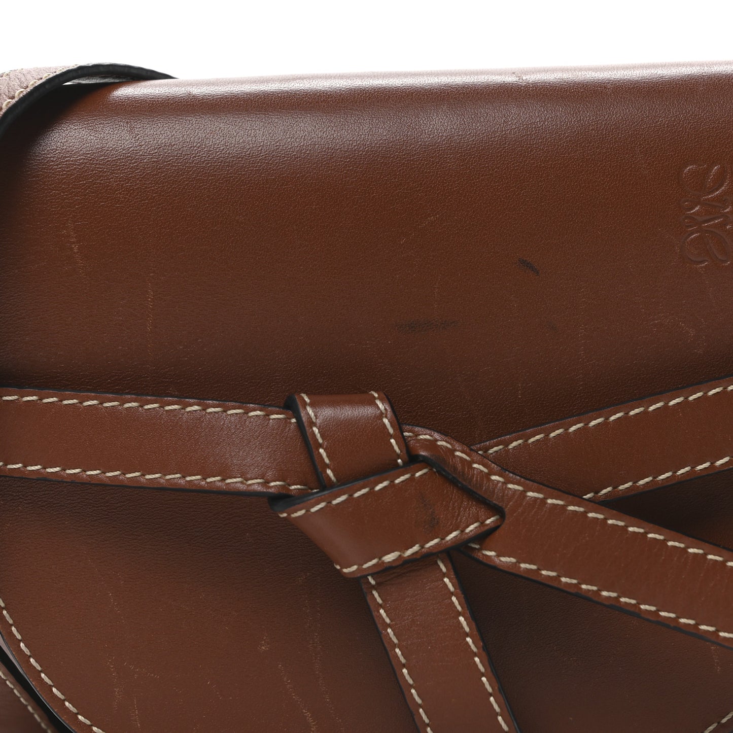 Calfskin Mini Gate Belt Bag Tan