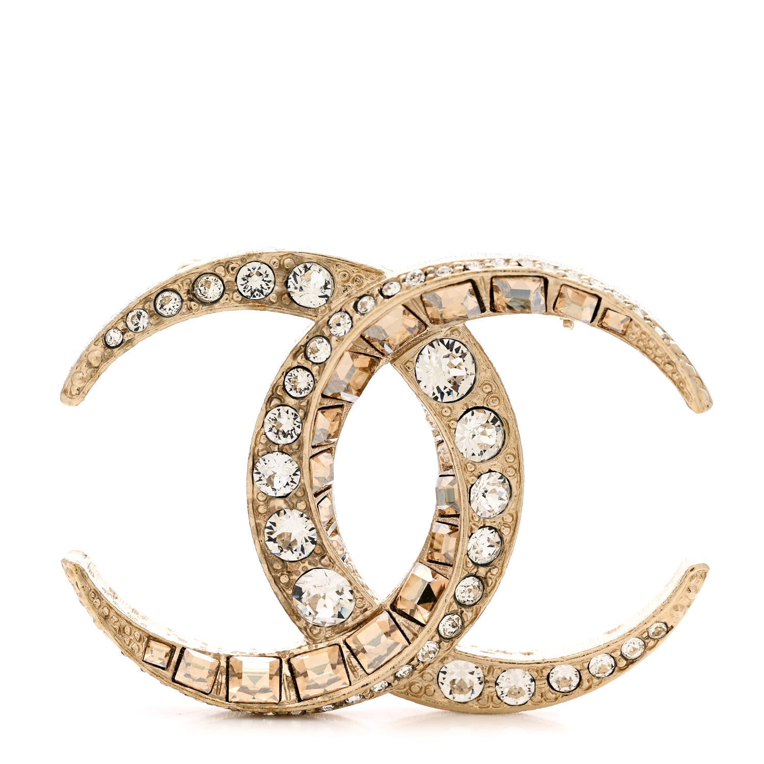 Chanel Baguette Crystal Dubai CC Brooch Gold 1 of 7