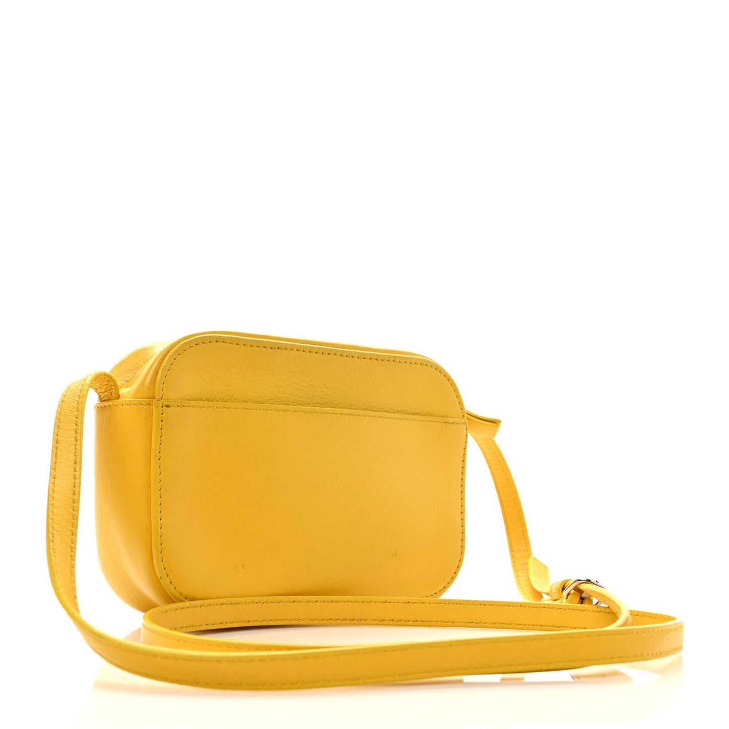 Smooth Calfskin Logo XS Everyday Camera Bag Jaune Soleil Black