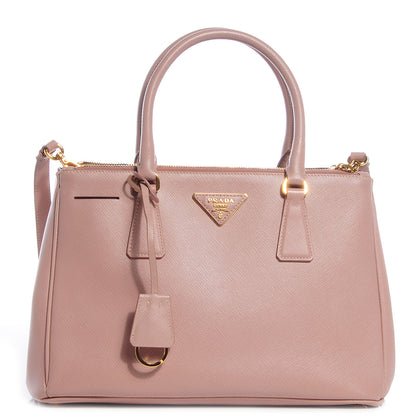 Prada Saffiano Lux Small Double Zip Tote Cammeo 1 of 12