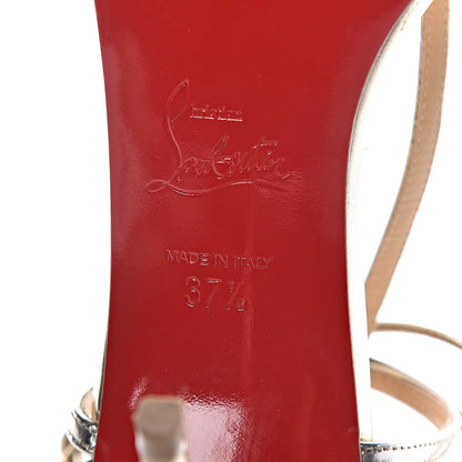 Christian Louboutin Specchio Blakissima 85 T-Strap Sandals 37.5 Platine 9 of 11
