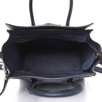 Celine Drummed Calfskin Nano Luggage Orage 5 of 11