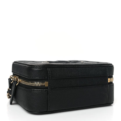 Chanel Caviar Quilted Small CC Filigree Vanity Case Black 4 of 9