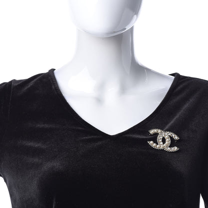 Chanel Pearl Crystal April In Paris CC Brooch Gold 2 of 5
