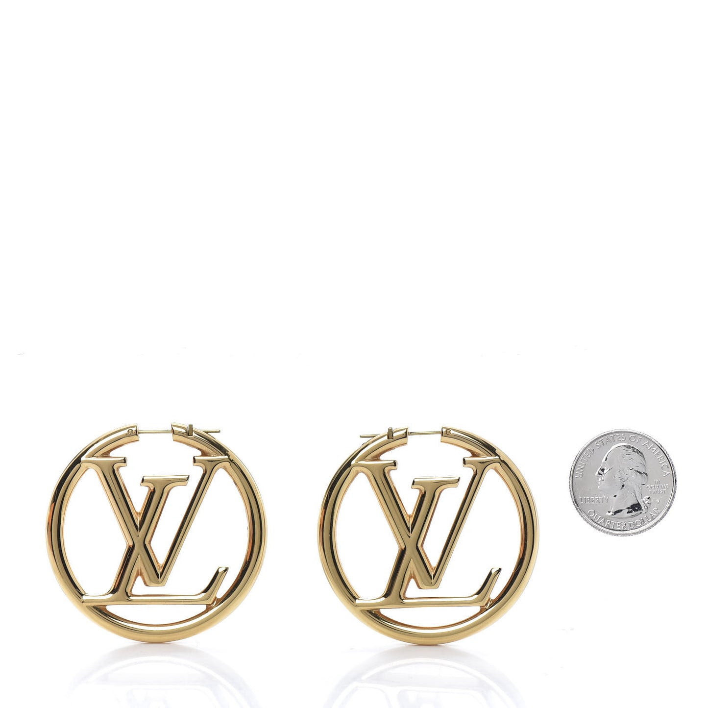 Metal Louise Hoop Earrings Gold