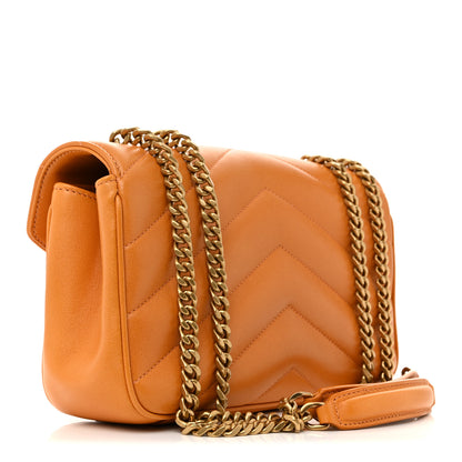 Saint Laurent Lambskin Chevron Quilted Small Loulou Bag Sunflower 4 of 12