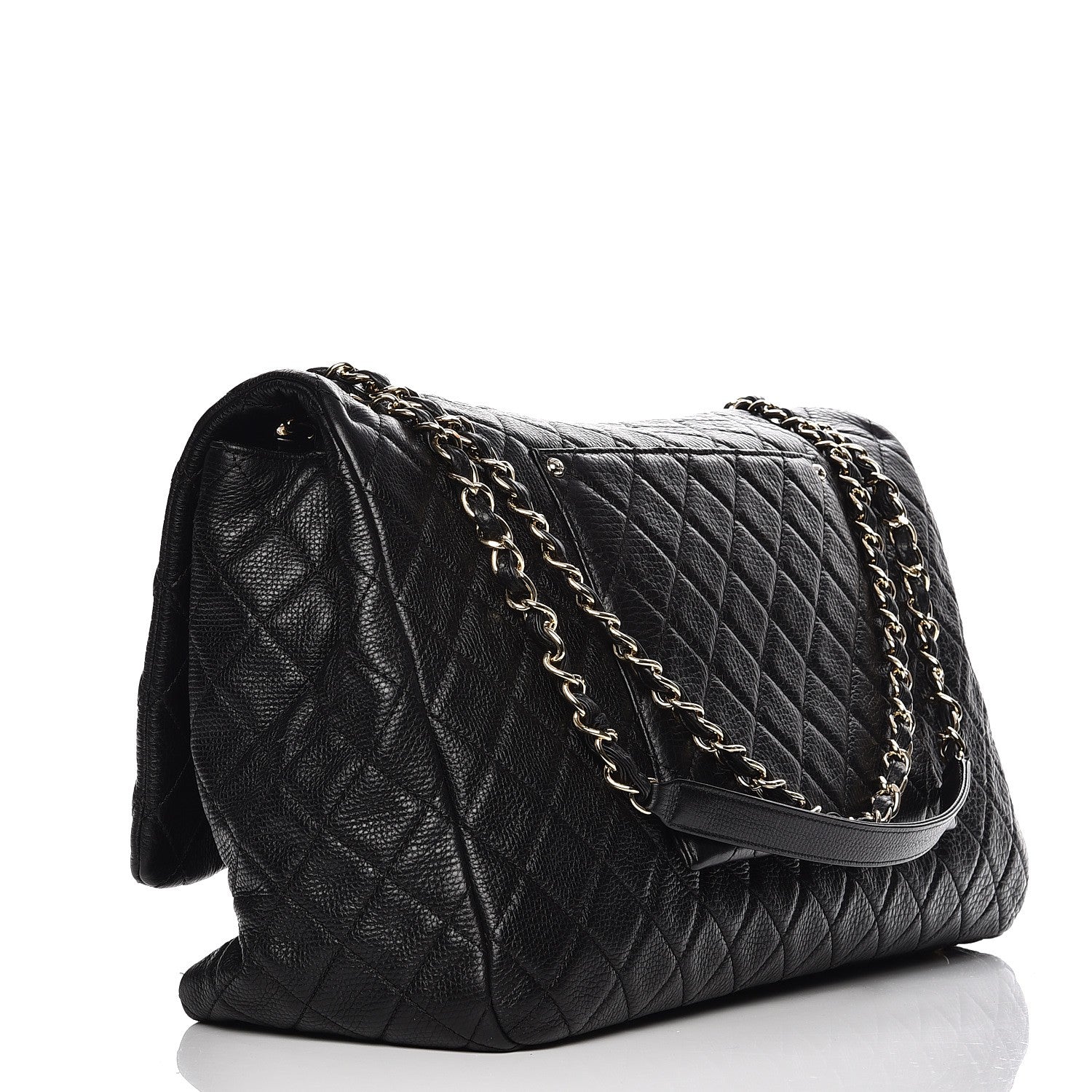 Chanel Calfskin Quilted XXL Travel Flap Bag Black 3 of 12