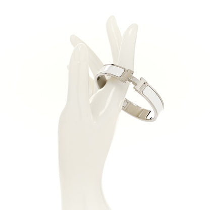 Hermes Enamel Narrow Clic Clac H Bracelet PM White 2 of 5