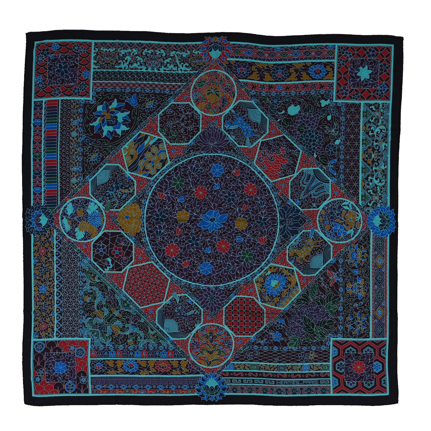 Hermes Cashmere Silk Collections Imperiales Shawl 140 1 of 3