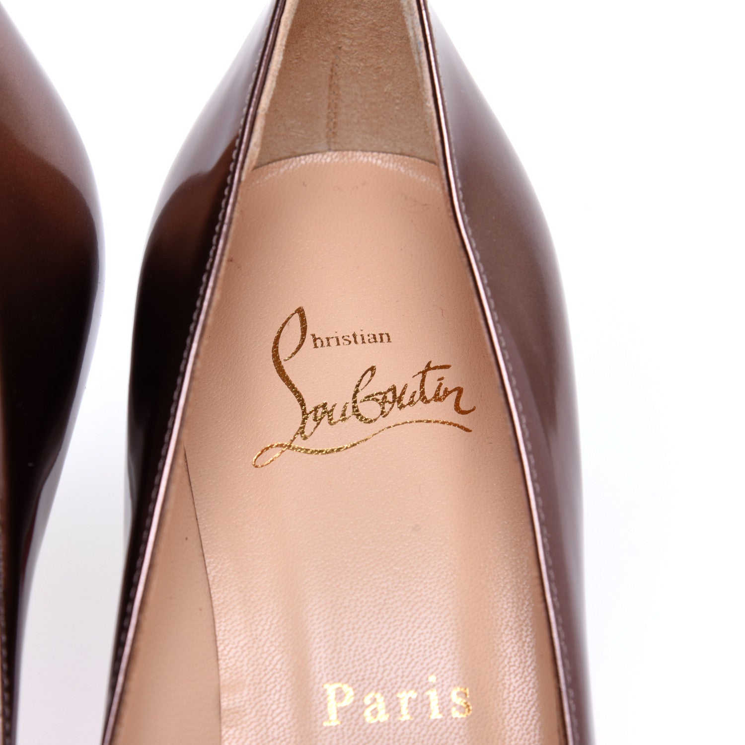 Christian Louboutin Patent Clare 80 Pumps 36.5 Bronze 8 of 12