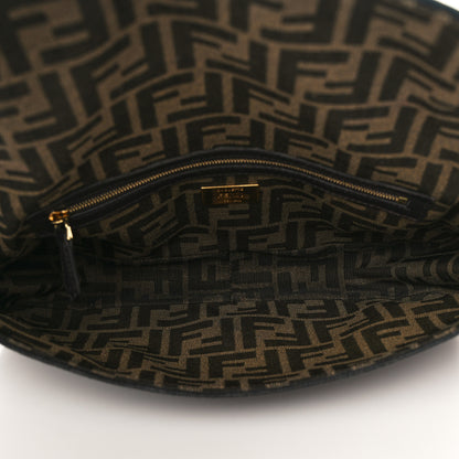 Fendi Fabric Jacquard FF 1974 Medium Baguette Tobacco Moro Black 5 of 10