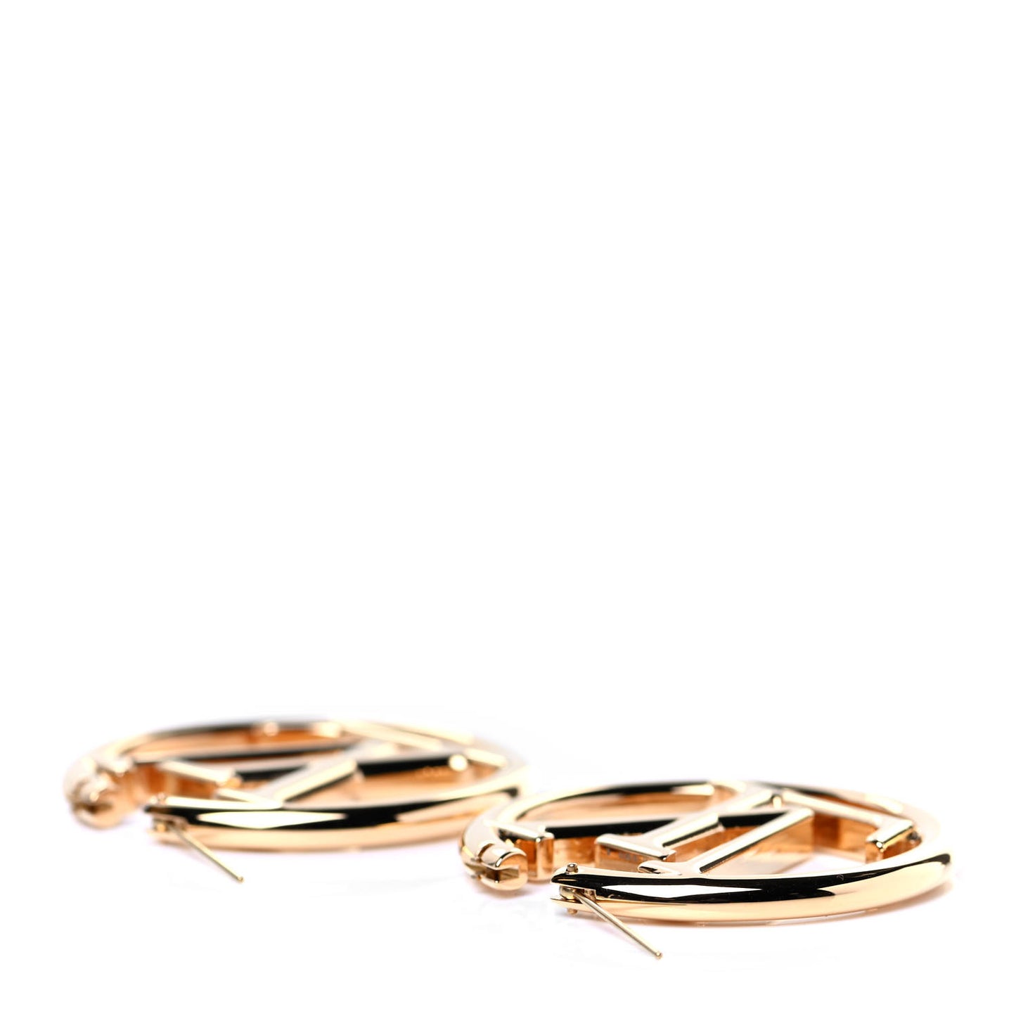 Metal Louise Hoop Earrings Gold